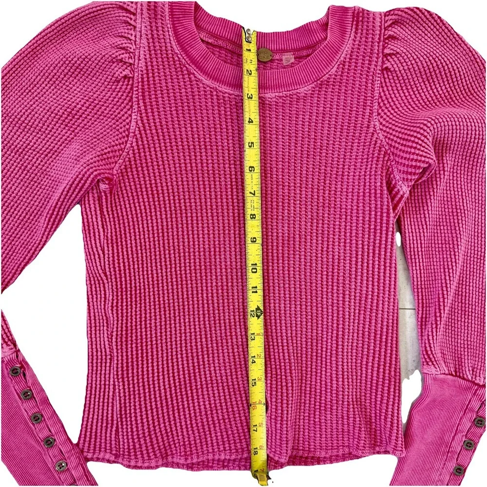 Free People Pink Long Sleeve Top - Picture 7 of 8